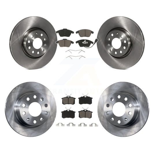 Disc Brake Rotors And Ceramic Pads Front Rear Kit For Volkswagen Jetta Beetle