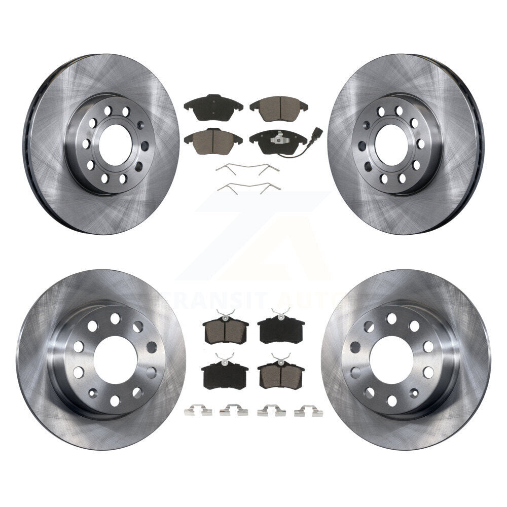 Disc Brake Rotors And Ceramic Pads Front Rear Kit For Volkswagen Jetta Beetle