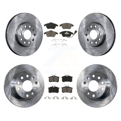Disc Brake Rotors And Ceramic Pads Front Rear Kit For Volkswagen Jetta Beetle