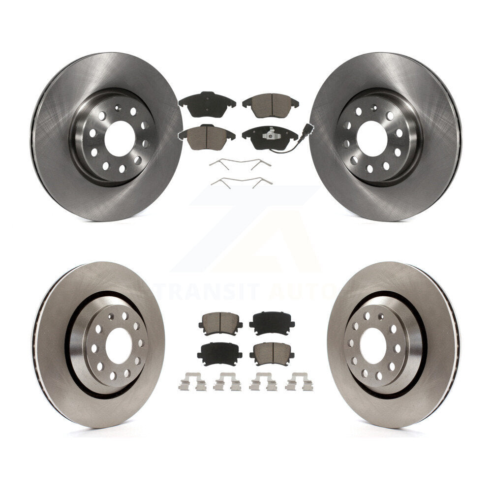 Disc Brake Rotors And Ceramic Pads Front Rear Kit For Volkswagen Passat CC