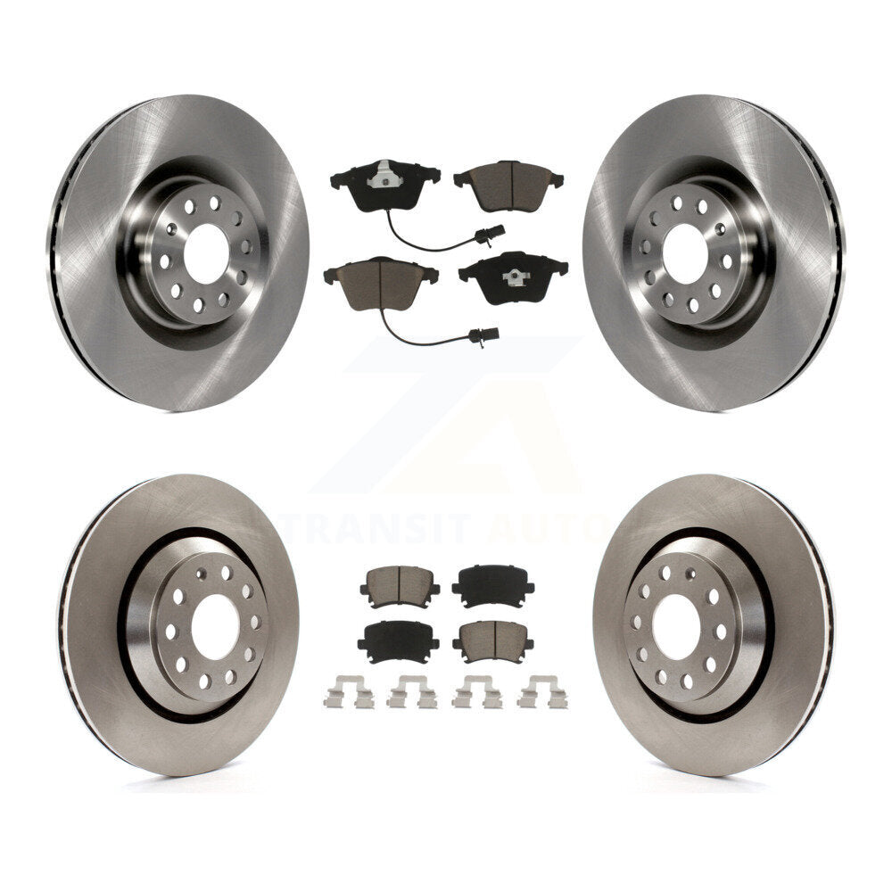 Disc Brake Rotors Ceramic Pad Front Rear Kit For Volkswagen Passat CC Golf R R32