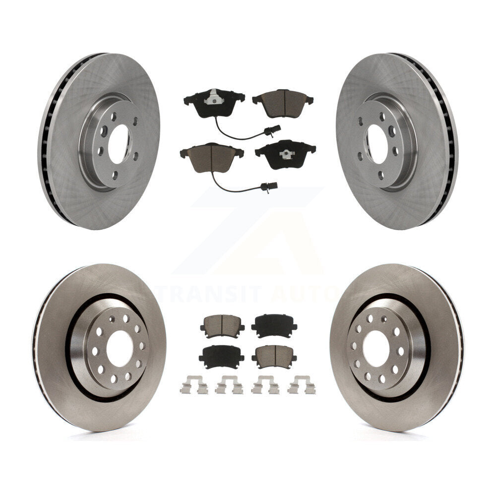 Disc Brake Rotors And Ceramic Pads Front Rear Kit For Volkswagen CC