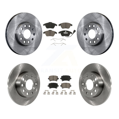 Disc Brake Rotors And Ceramic Pads Front Rear Kit For Volkswagen Rabbit