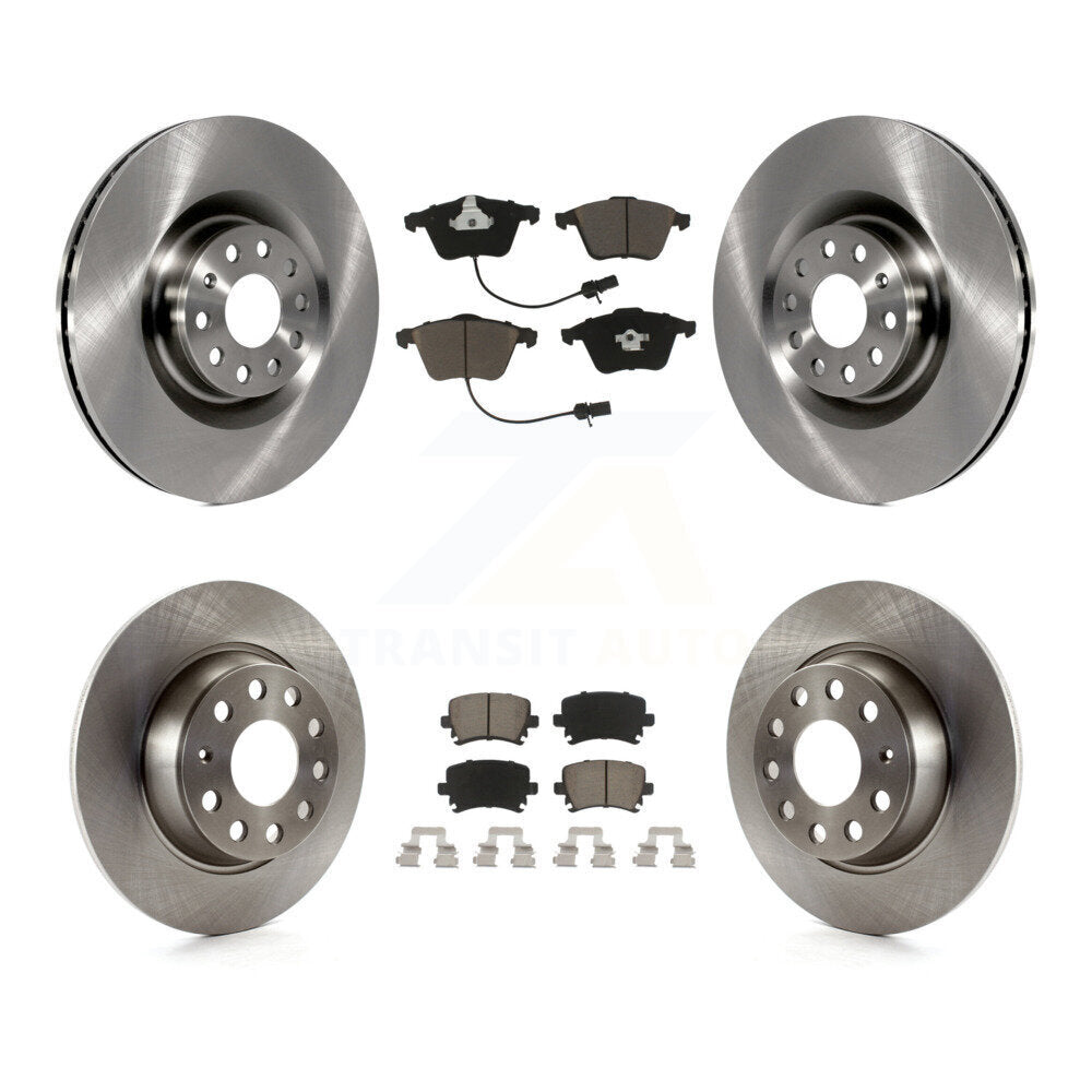 Disc Brake Rotors And Ceramic Pads Front Rear Kit For Volkswagen Passat
