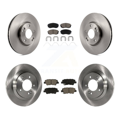 Disc Brake Rotors And Ceramic Pads Front Rear Kit For 2017-2019 Kia Soul EV