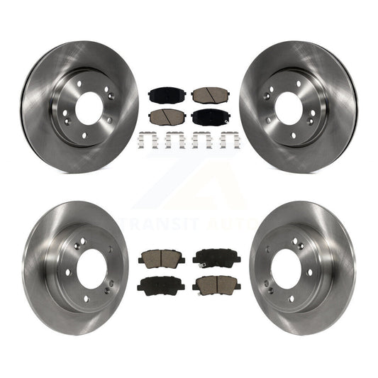 Brake Rotor & Ceramic Pad Front Rear Kit For Kia Hyundai Kona Forte Soul Elantra