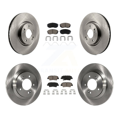 Disc Brake Rotor & Ceramic Pad Front Rear Kit For 2016 Hyundai Sonata GAS engine