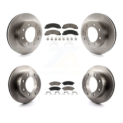 Disc Brake Rotors And Ceramic Pads Front Rear Kit For Ford F-250 Super Duty