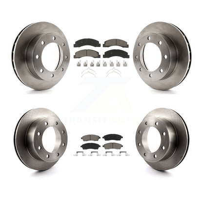 Brake Rotor & Ceramic Pad Front Rear Kit For Ford F-250 Super Duty Excursion 4WD