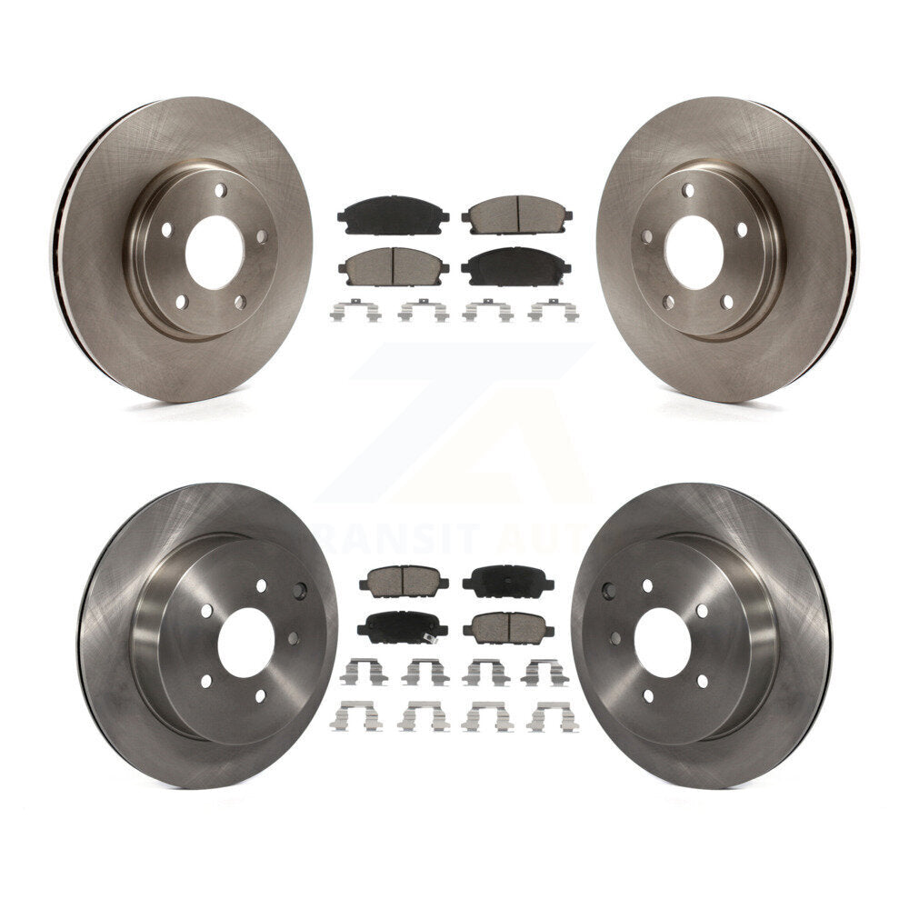 Disc Brake Rotors And Ceramic Pads Front Rear Kit For 2004-2009 Nissan Quest