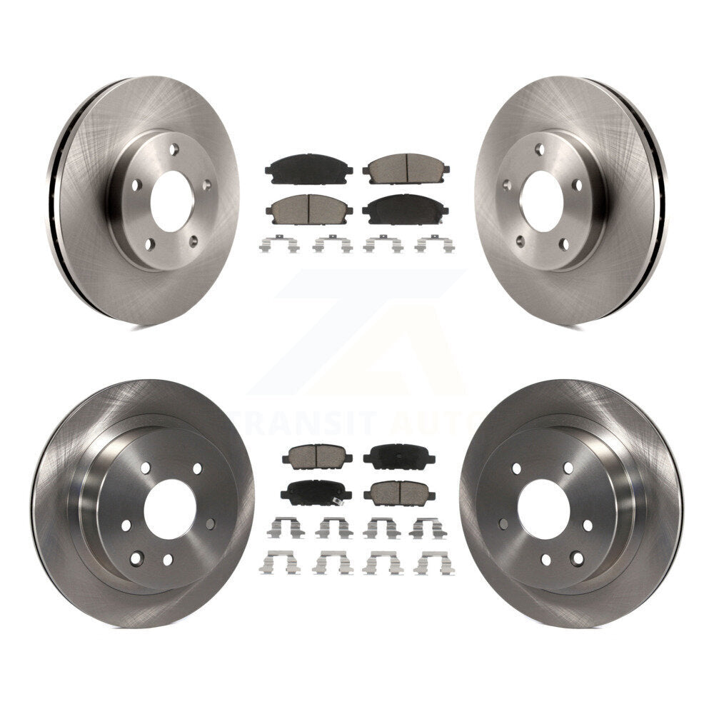 Disc Brake Rotors And Ceramic Pads Front Rear Kit For 2005-2006 Nissan X-Trail