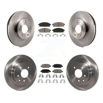 Disc Brake Rotors And Ceramic Pads Front Rear Kit For 2005-2006 Nissan X-Trail