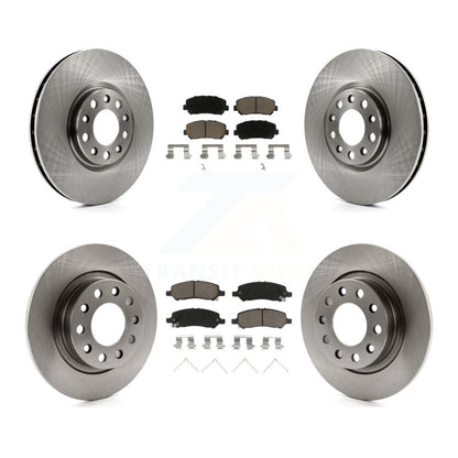 Disc Brake Rotors And Ceramic Pads Front Rear Kit For 2013-2016 Dodge Dart