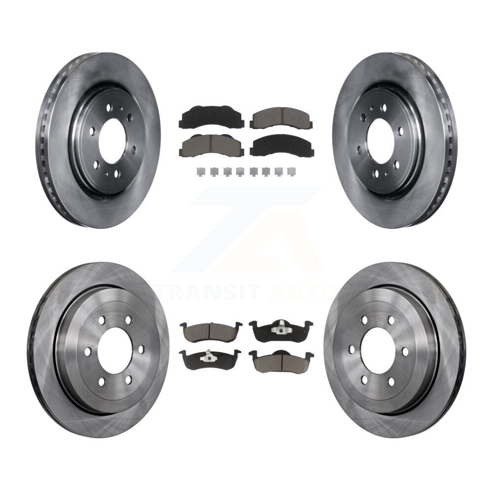 Brake Rotor And Ceramic Pad Front Rear Kit For Ford Expedition Lincoln Navigator