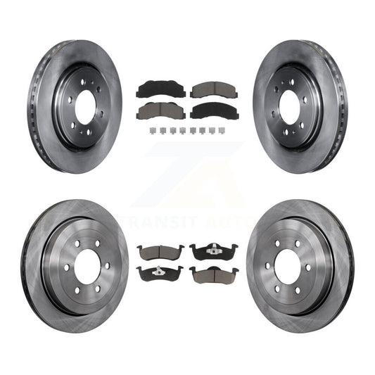 Brake Rotor And Ceramic Pad Front Rear Kit For Ford Expedition Lincoln Navigator