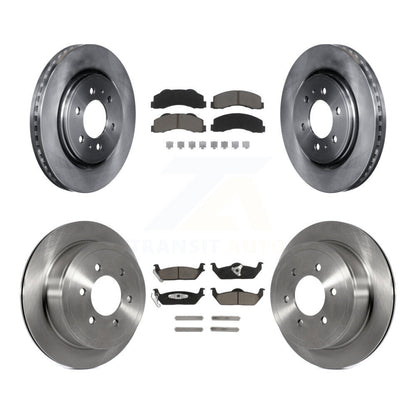 Brake Rotors & Ceramic Pad Front Rear Kit For 10-11 Ford F-150 With 6 Lug Wheels