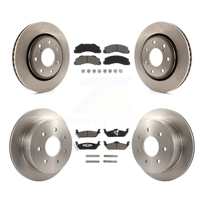 Brake Rotors & Ceramic Pad Front Rear Kit For 10-11 Ford F-150 With 7 Lug Wheels