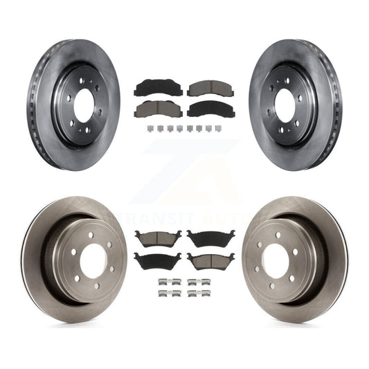 Disc Brake Rotors And Ceramic Pads Front Rear Kit For Ford F-150
