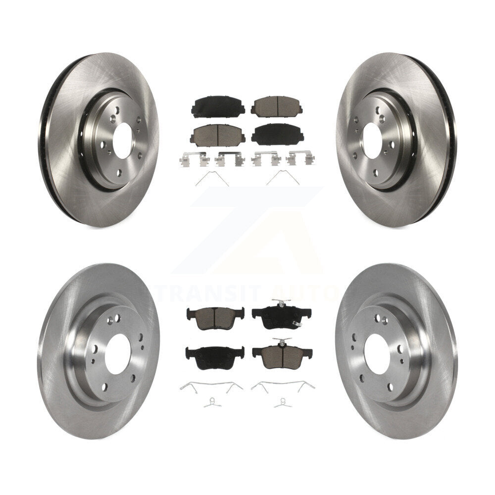 Disc Brake Rotors And Ceramic Pads Front Rear Kit For Honda Civic