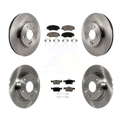 Disc Brake Rotors And Ceramic Pads Front Rear Kit For Honda Civic