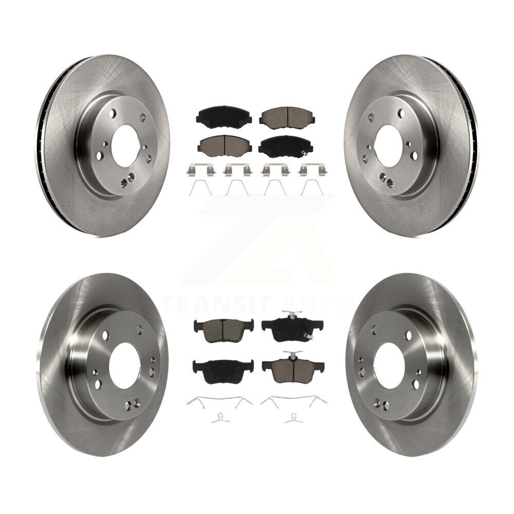 Disc Brake Rotors And Ceramic Pads Front Rear Kit For Honda Civic
