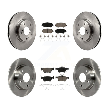Disc Brake Rotors And Ceramic Pads Front Rear Kit For Honda Civic