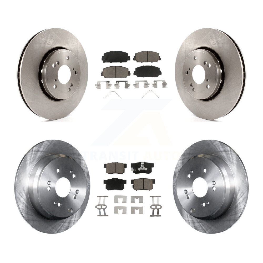 Disc Brake Rotors And Ceramic Pads Front Rear Kit For 2013-2018 Acura RDX