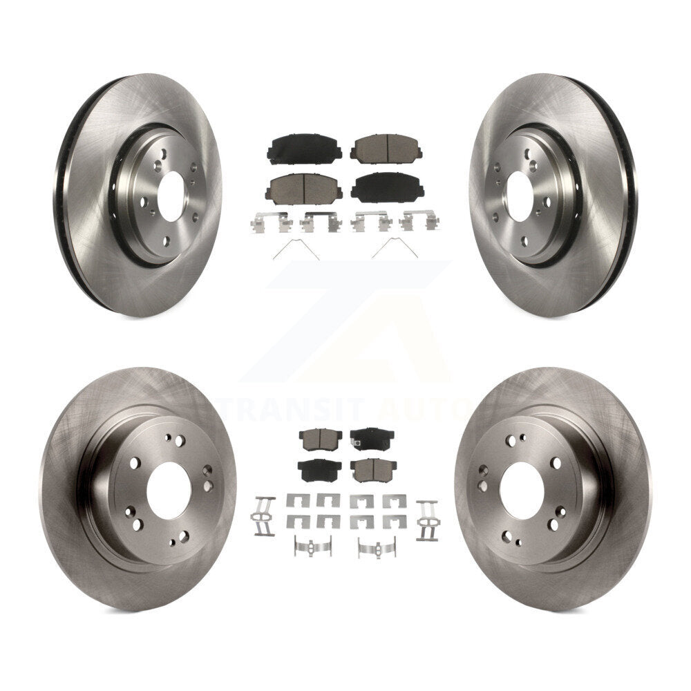 Disc Brake Rotors And Ceramic Pads Front Rear Kit For 2017-2022 Acura ILX