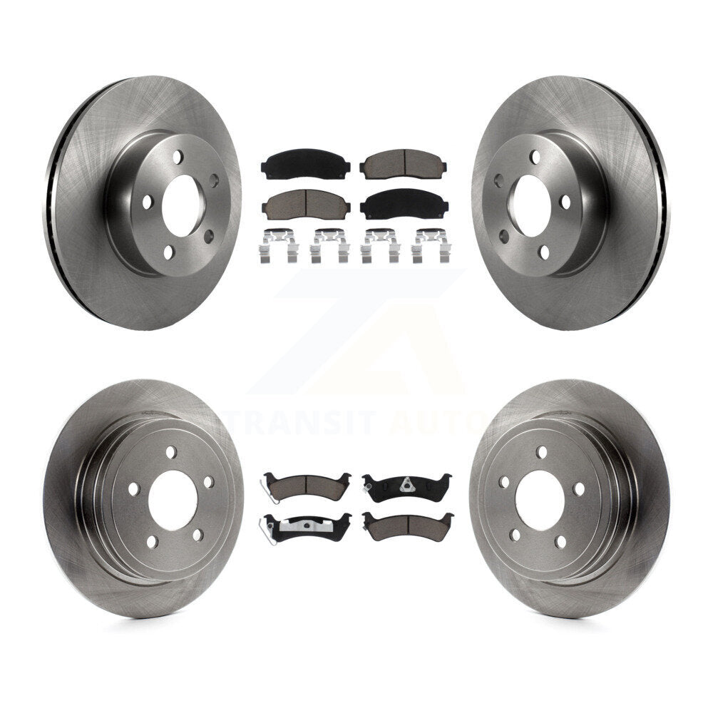 Disc Brake Rotor And Ceramic Pad Front Rear Kit For Ford Explorer Sport Trac 4WD