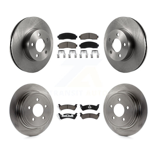 Disc Brake Rotor And Ceramic Pad Front Rear Kit For Ford Explorer Sport Trac 4WD