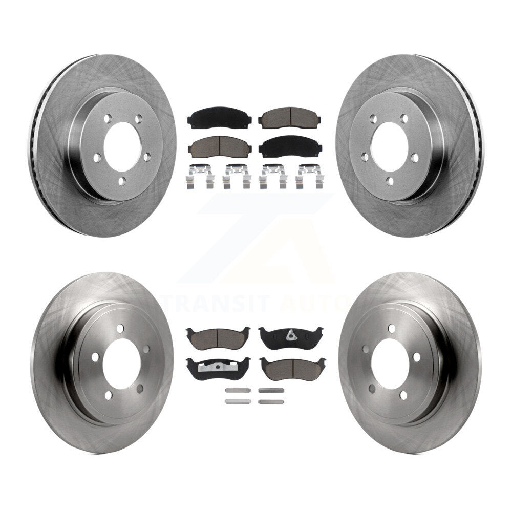 Brake Rotor And Ceramic Pad Front Rear Kit For Ford Explorer Mercury Mountaineer