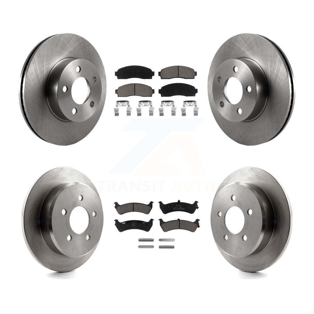 Disc Brake Rotor And Ceramic Pad Front Rear Kit For 2001 Ford Explorer Sport 4WD