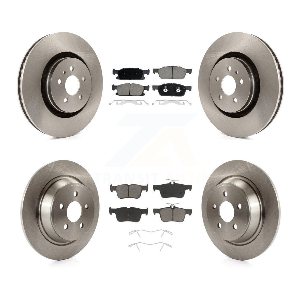 Brake Rotor & Ceramic Pad Front Rear Kit For Ford Fusion Lincoln MKZ Continental