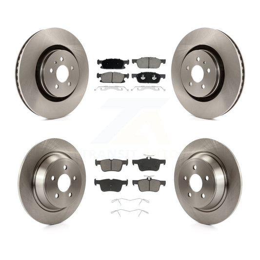 Brake Rotor & Ceramic Pad Front Rear Kit For Ford Fusion Lincoln MKZ Continental