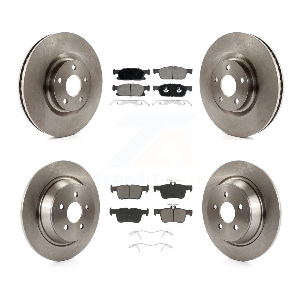 Disc Brake Rotors And Ceramic Pads Front Rear Kit For Lincoln Continental