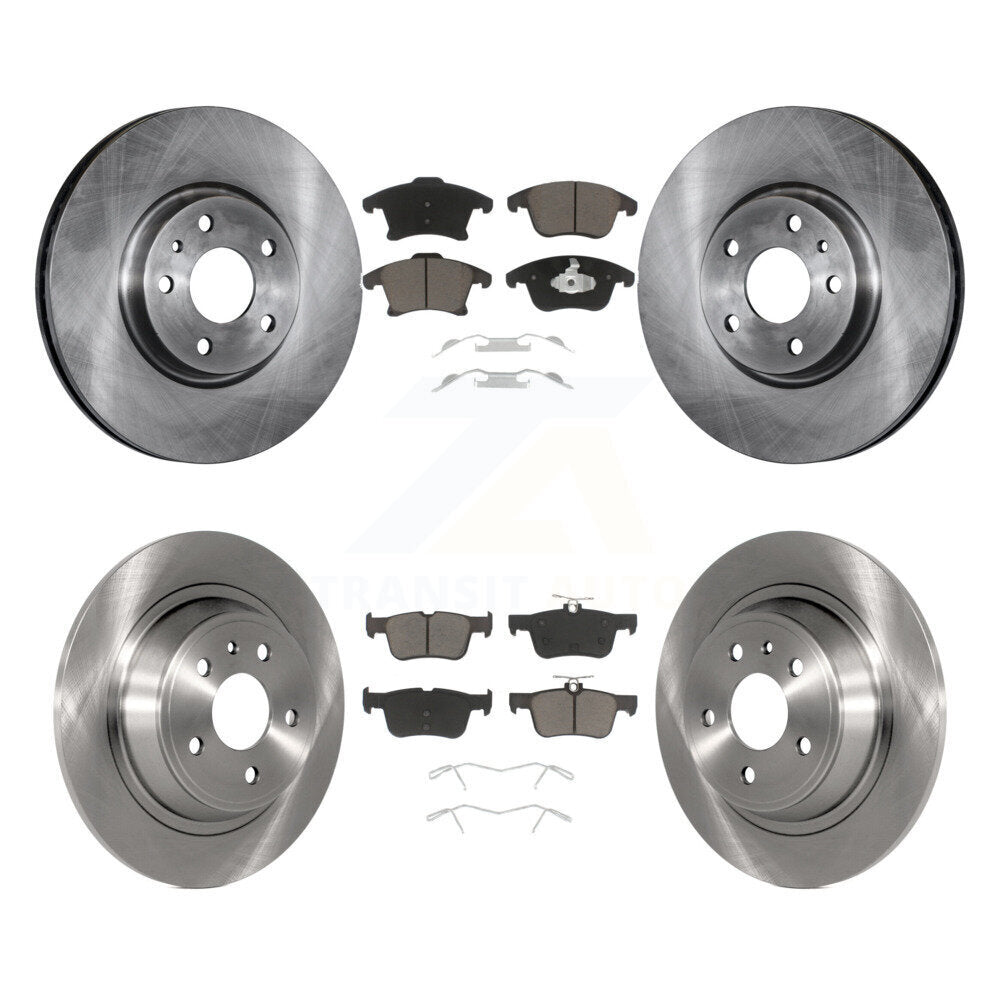 Disc Brake Rotors And Ceramic Pads Front Rear Kit For Ford Fusion Lincoln MKZ