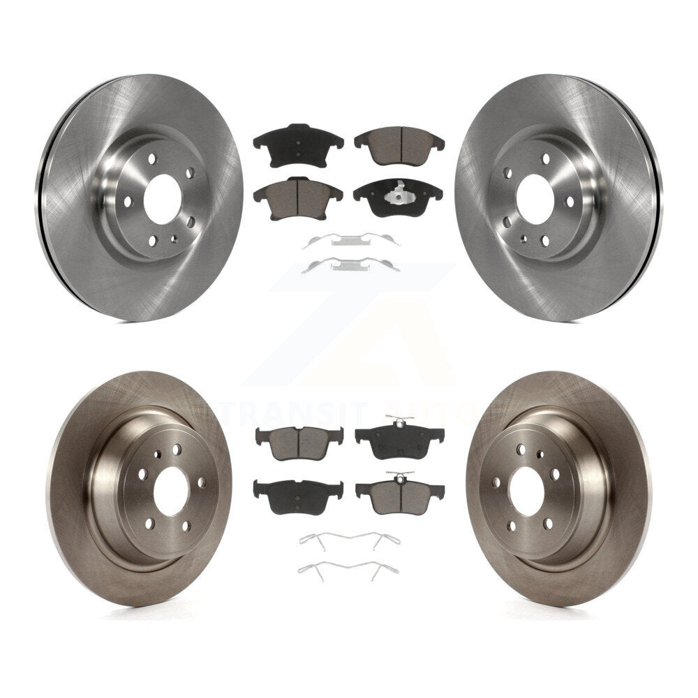 Disc Brake Rotors And Ceramic Pads Front Rear Kit For Ford Fusion Lincoln MKZ