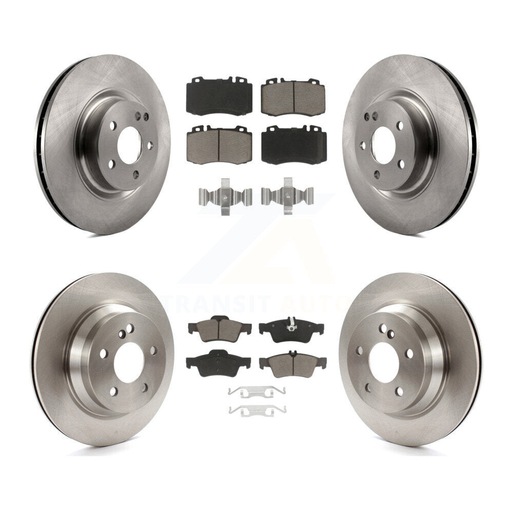 Disc Brake Rotor Ceramic Pad Front Rear Kit For Mercedes-Benz CLS550 CLS500 E550
