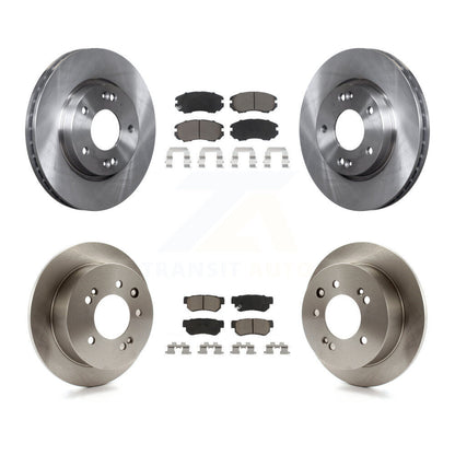 Disc Brake Rotors And Ceramic Pads Front Rear Kit For Hyundai Elantra