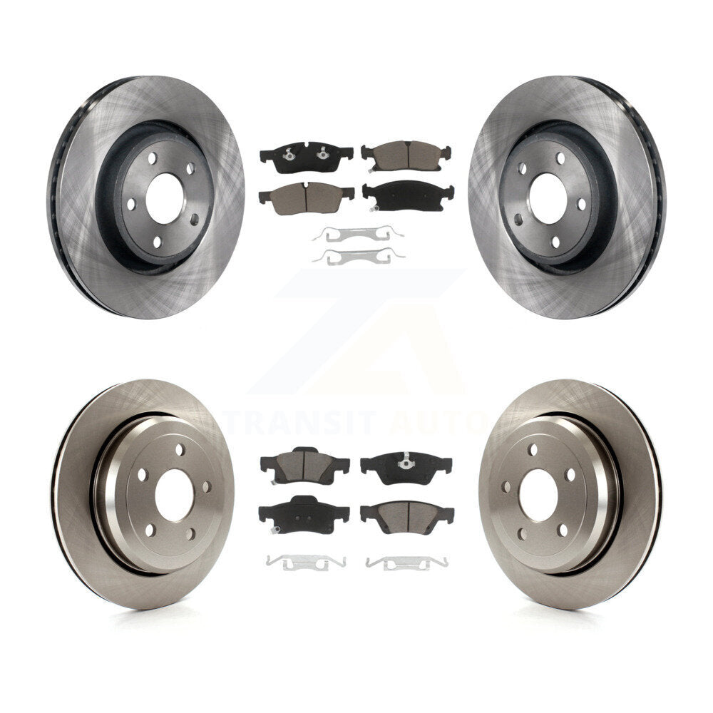 Disc Brake Rotors And Ceramic Pads Front Rear Kit For Jeep Grand Cherokee WK