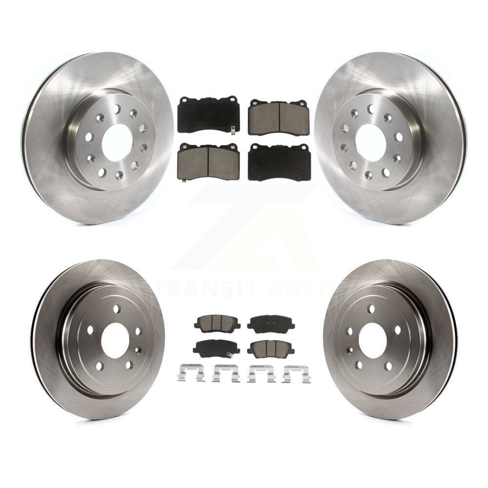 Disc Brake Rotors And Ceramic Pads Front Rear Kit For Cadillac CTS