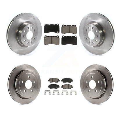 Brake Rotors Ceramic Pad Front Rear Kit For Cadillac CTS With 18" Factory Wheels