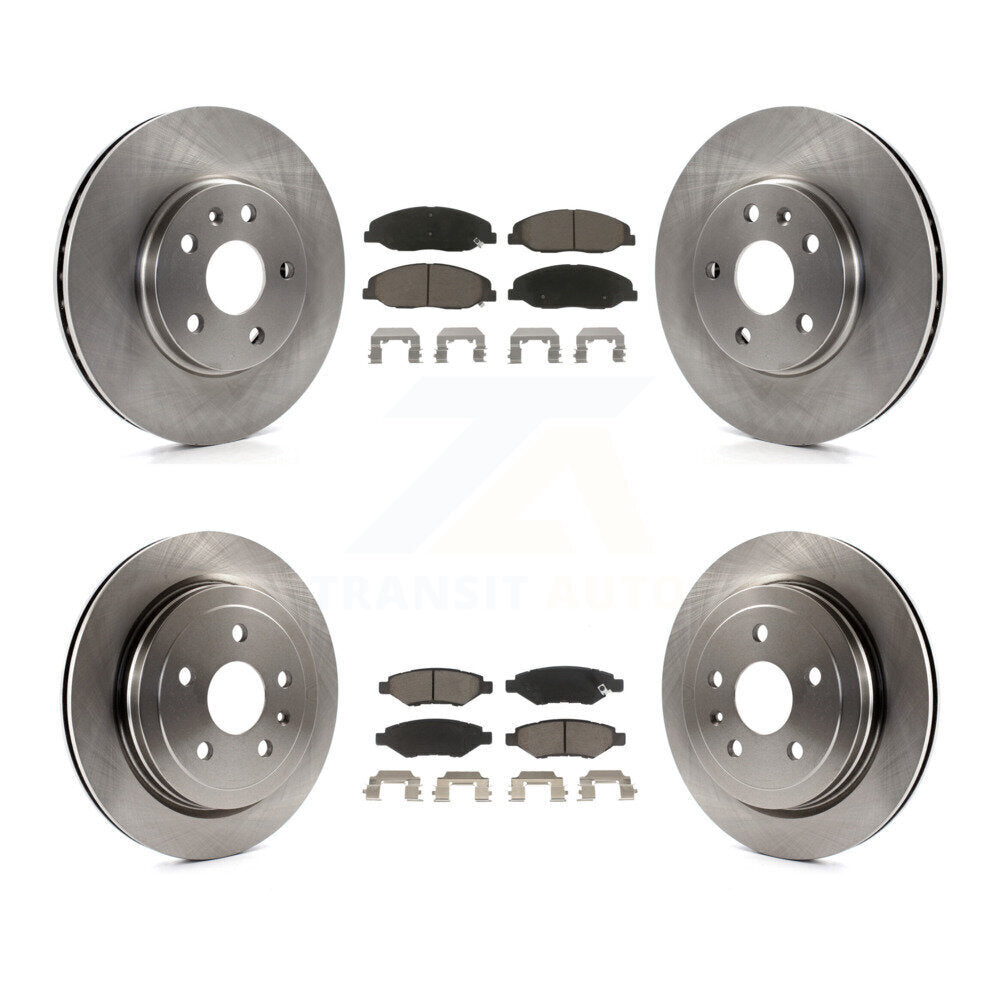 Disc Brake Rotors And Ceramic Pads Front Rear Kit For Cadillac CTS