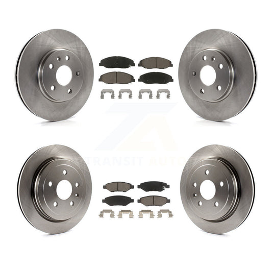 Disc Brake Rotors And Ceramic Pads Front Rear Kit For Cadillac CTS