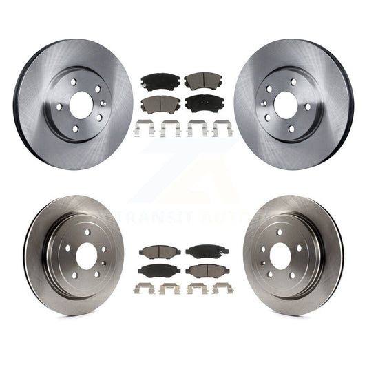 Disc Brake Rotor Ceramic Pad Front Rear Kit For 2010-2015 Chevrolet Camaro LT LS