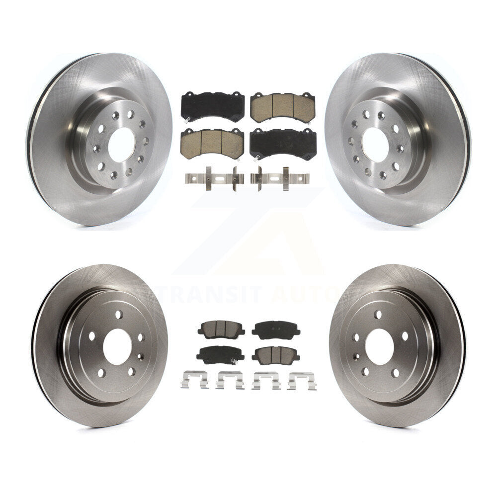 Disc Brake Rotors And Ceramic Pads Front Rear Kit For Cadillac CTS