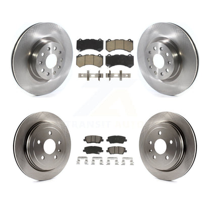 Disc Brake Rotors And Ceramic Pads Front Rear Kit For Cadillac CTS