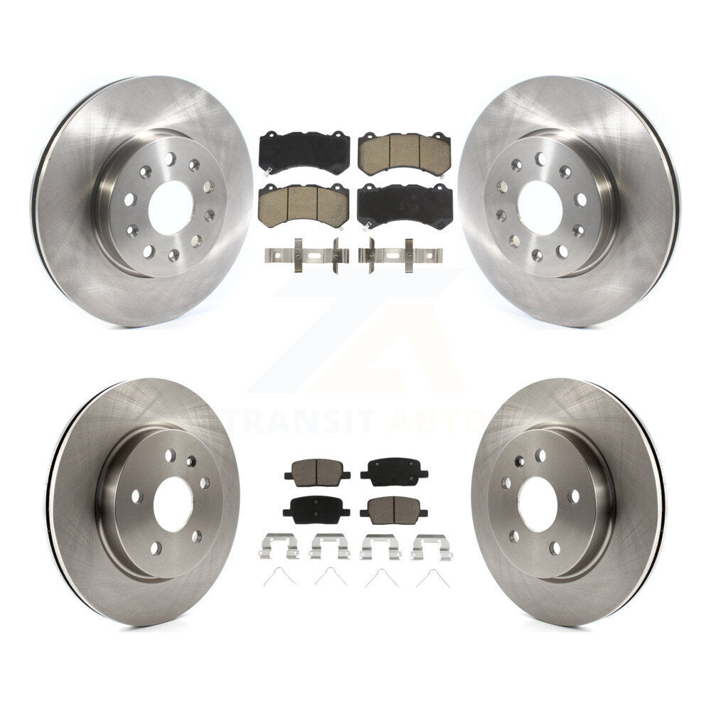 Disc Brake Rotors And Ceramic Pads Front Rear Kit For Chevrolet Camaro LT LS