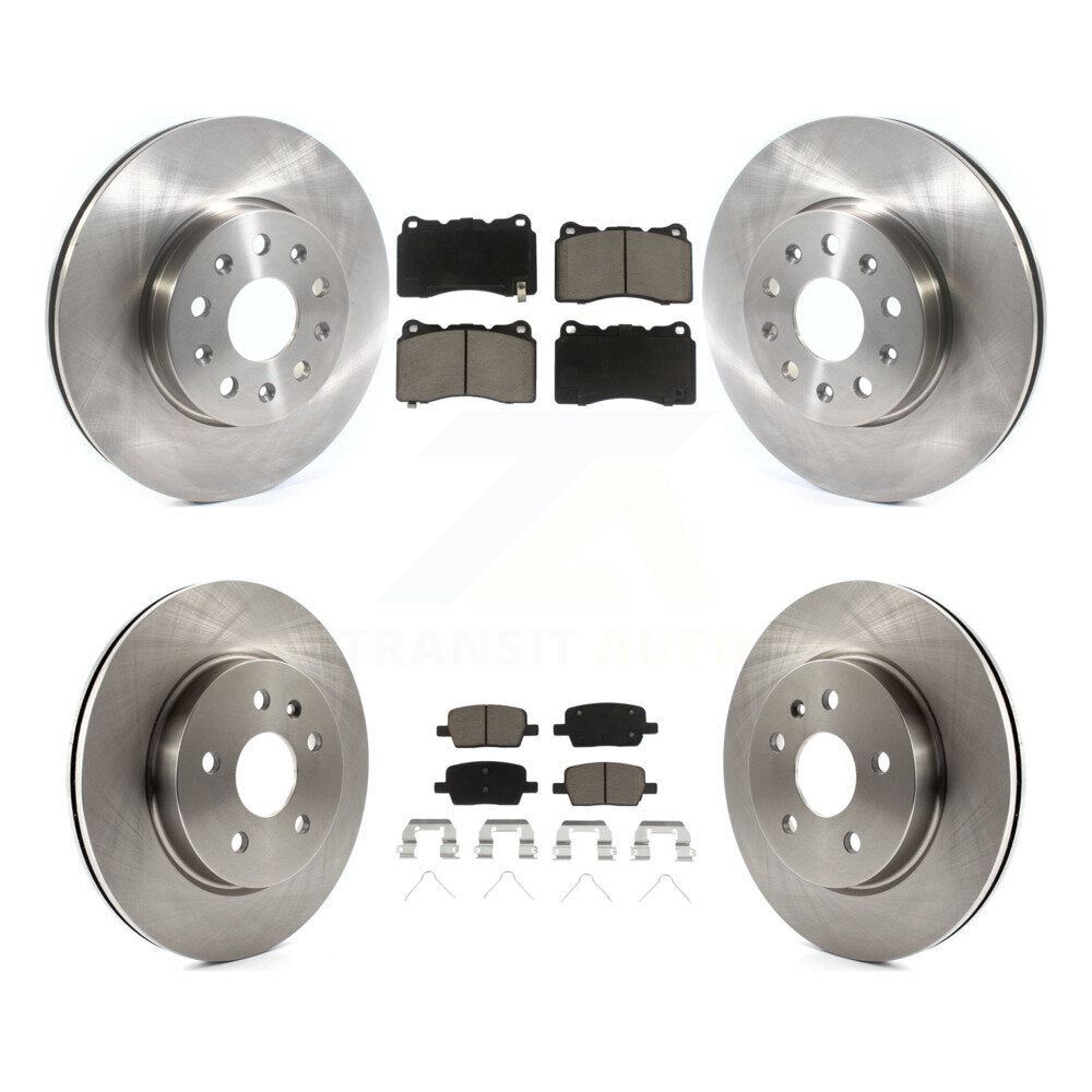 Disc Brake Rotors & Ceramic Pad Front Rear Kit For Chevrolet Camaro Cadillac CT6