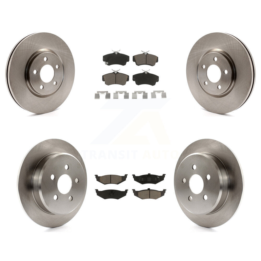 Brake Rotor Ceramic Pad Front Rear Kit For 2007 Chrysler PT Cruiser Turbocharged